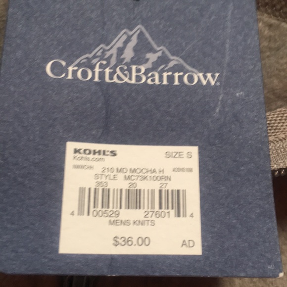 Croft&Barrow sweater new mocha - Picture 2 of 4